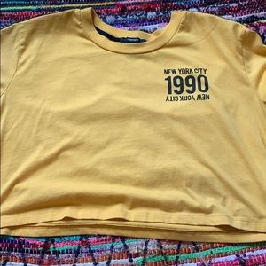New York yellow crop top